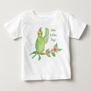 Perroquet Vert, Un Joli T-Shirt De Journée