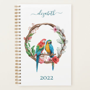Perroquets Ara Oiseaux Fleuris Floral 
