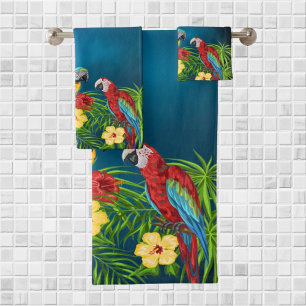 Perroquets bleu ciel tropical Nom de famille d'été