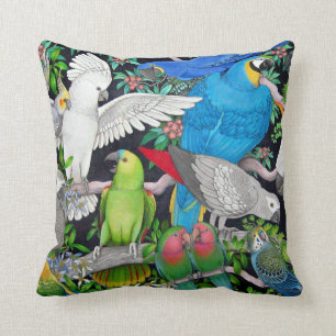 Perroquets d'animal familier du coussin du monde