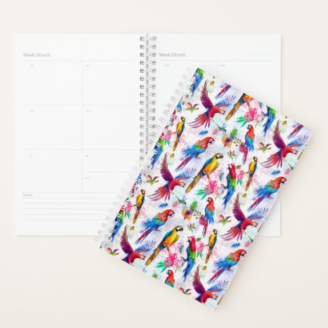 Perroquets de style aquarelle (Devant avec enveloppe)
