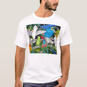 Perroquets du T-shirt du monde