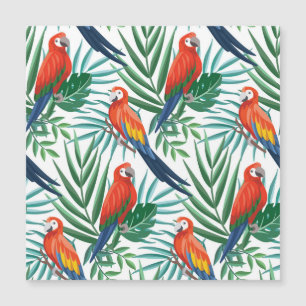 Perroquets tropicaux : Palmier luxuriant sans tran
