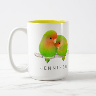 Perroquets verts Lovebirds Oiseau Mug