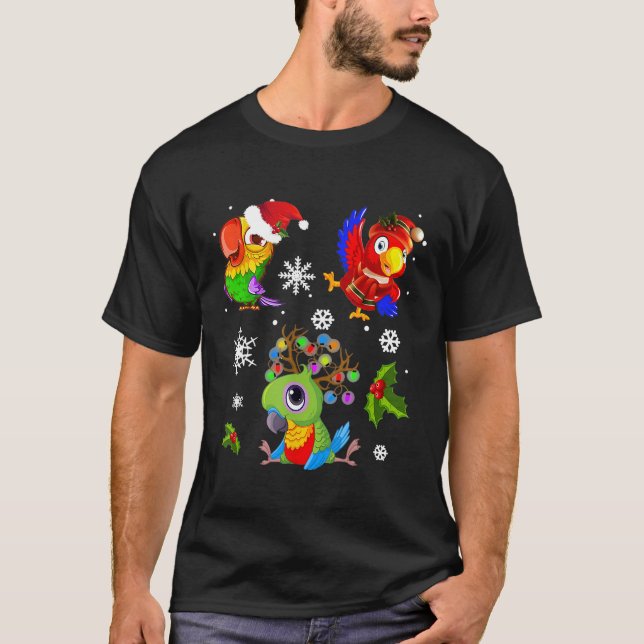 Perrots Joyeux T-shirt Chemise de Noël (Devant)