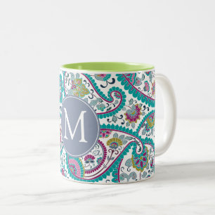 Perse Boteh Paisley Motif Monogramme Mug
