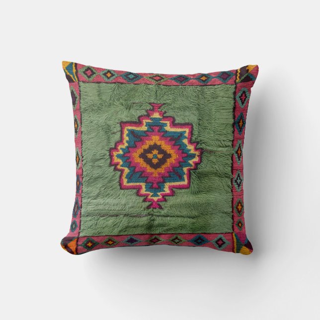 Perse & Turc Vert Kilim Tapis Coussins : A Globa (Recto)