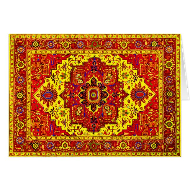 PERSIAN RUG - Red & Yellow (Devant horizontal)