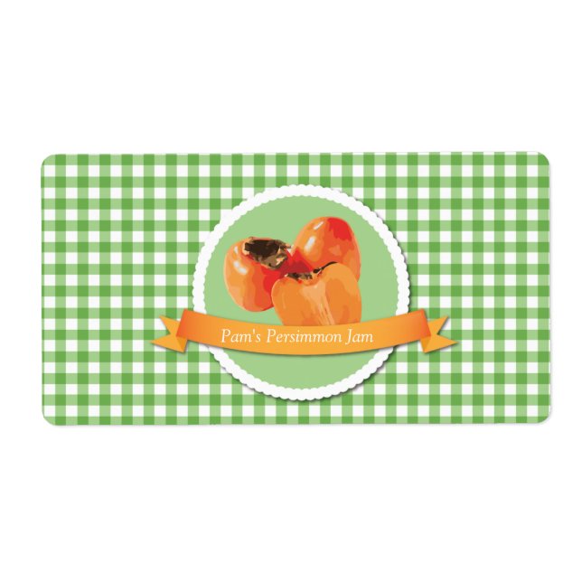 Persimmon Étiquette de canne à jam (Devant)