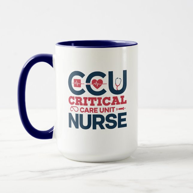 Personalisé CCU Nurse Mug (Gauche)