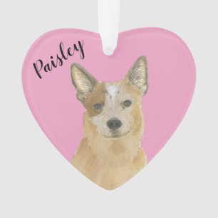 Personalisé Coeur rose Rouge Chien de crosse Heele