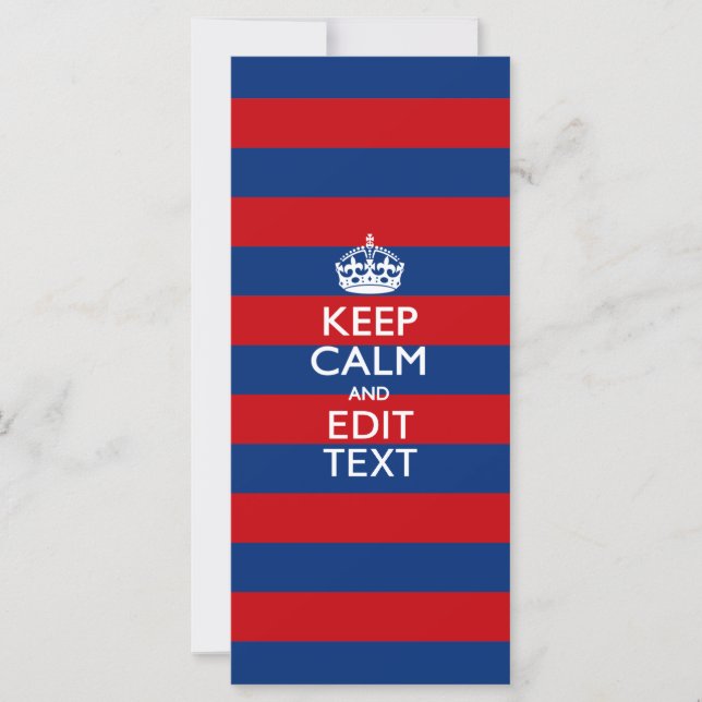 Personalisé KEEP CALM Your Text on Stripes (Devant)