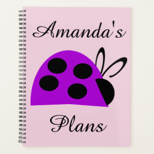 Personalisé Ladybug mou violet