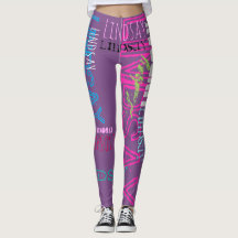 Personalisé Répétition nom 7 lettres Leggings