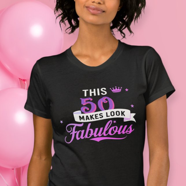 Personalised 50th Birthday T-Shirt for Women  (Créateur téléchargé)