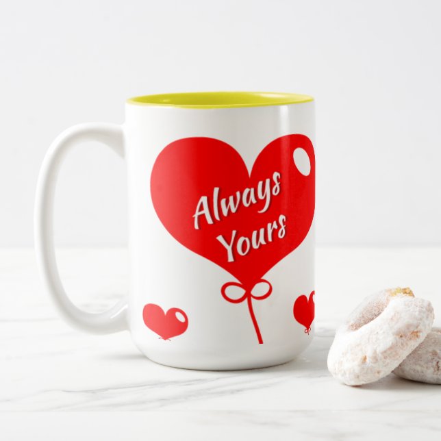 Personalised Coffee Mug For Girlfriend-Boyfriend (Avec donut)