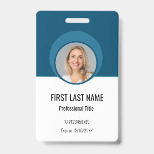 Personalised Corporate Employee ID Badge Blue