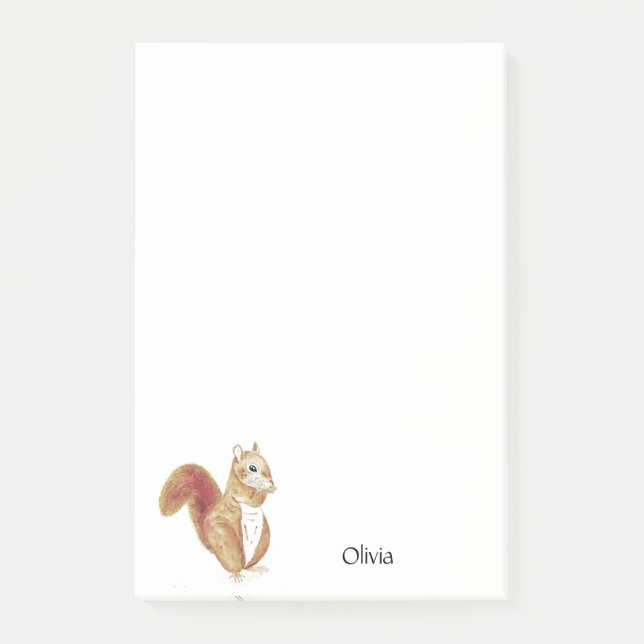 Personalised squirrel Notas Post-It (Devant)