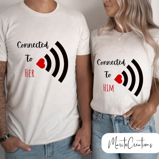 Personalised unisex love connection t-shirt (Créateur téléchargé)