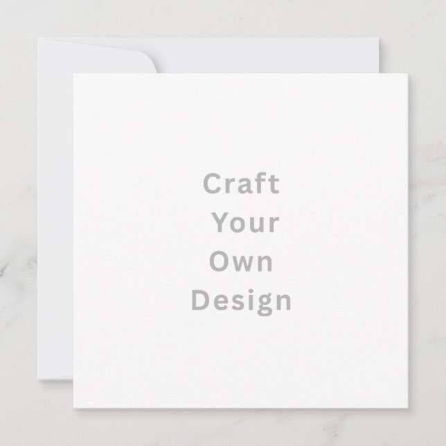 Personalize Invitation, Size: 5.25" x 5.25 White  (Devant)