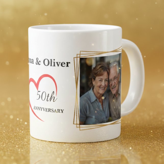 Personalized 50th Anniversary Photo Mug (Créateur téléchargé)