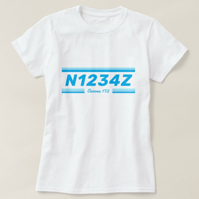 Personalized Aircraft Number  T-Shirt (Design devant)