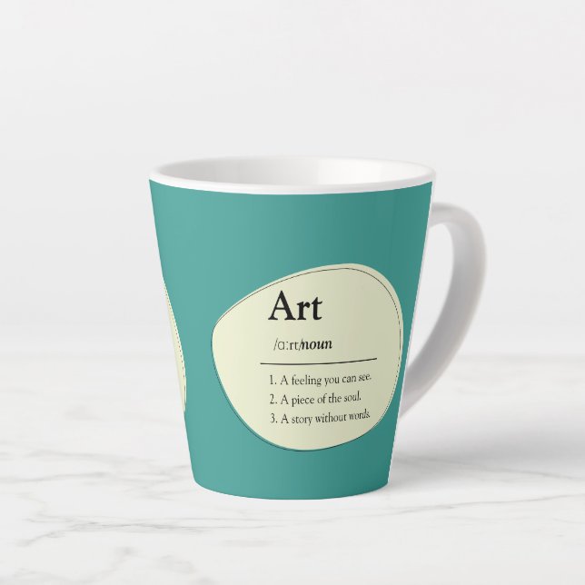 Personalized Art Dictionary Style Coffee Mug (Angle droit)