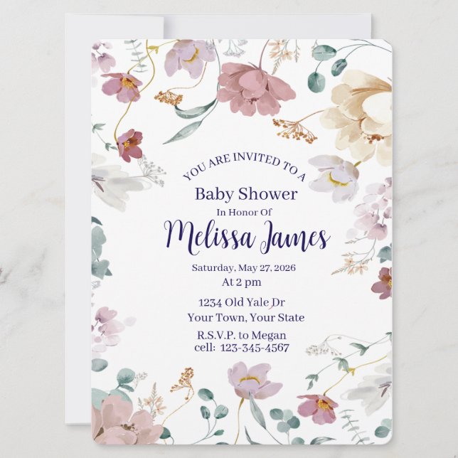 Personalized Baby Shower Invitation (Devant)