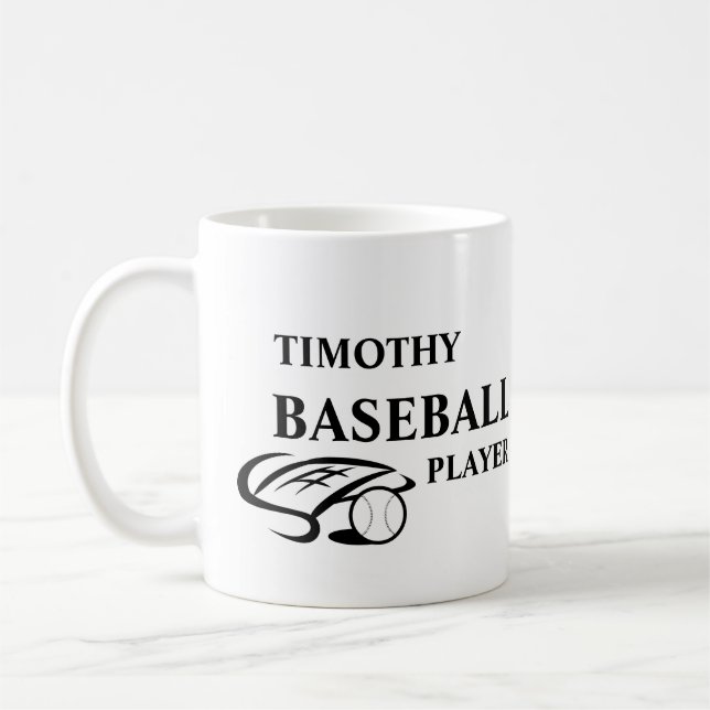 Personalized Baseball Lover Mug (Gauche)