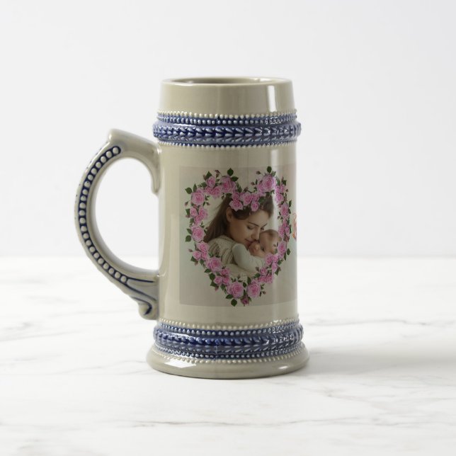Personalized Best Mom Ever Dual Photo Keepsake Mug (Gauche)