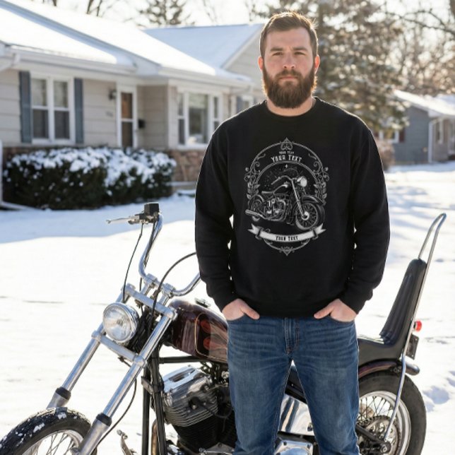 Personalized Biker Winter Outfit Sweatshirt (Créateur téléchargé)
