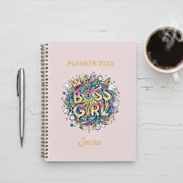 Personalized  Boss Girl Planner - Colorful  (Créateur téléchargé)