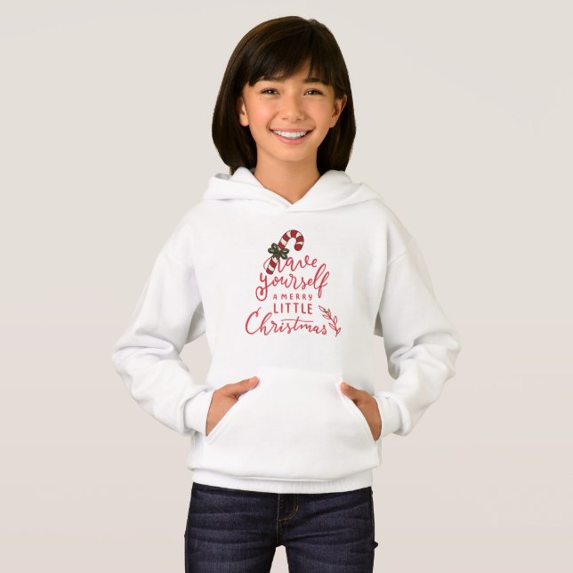 Personalized Candy Cane Script Girls Christmas  (Devant entier)