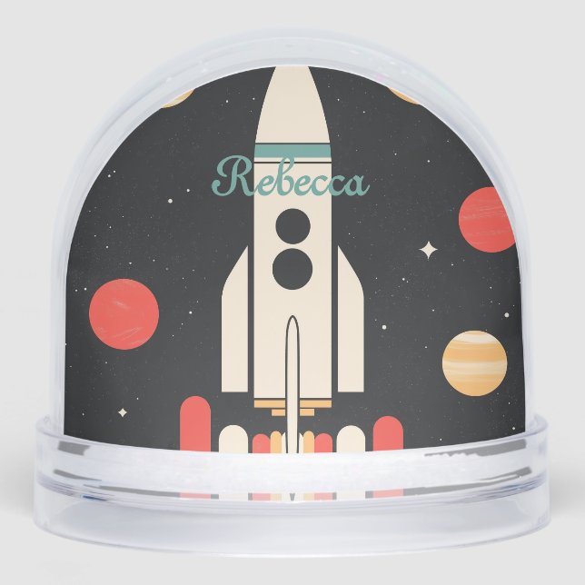 Personalized Cartoon Space Rocket (Avant)