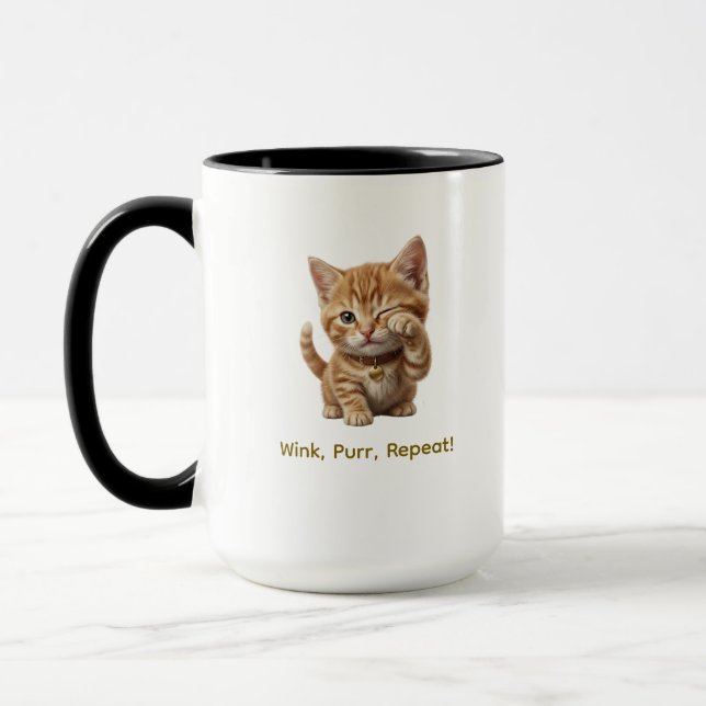 Personalized Cat Lover Mug | Custom Cat Coffee Mug (Gauche)