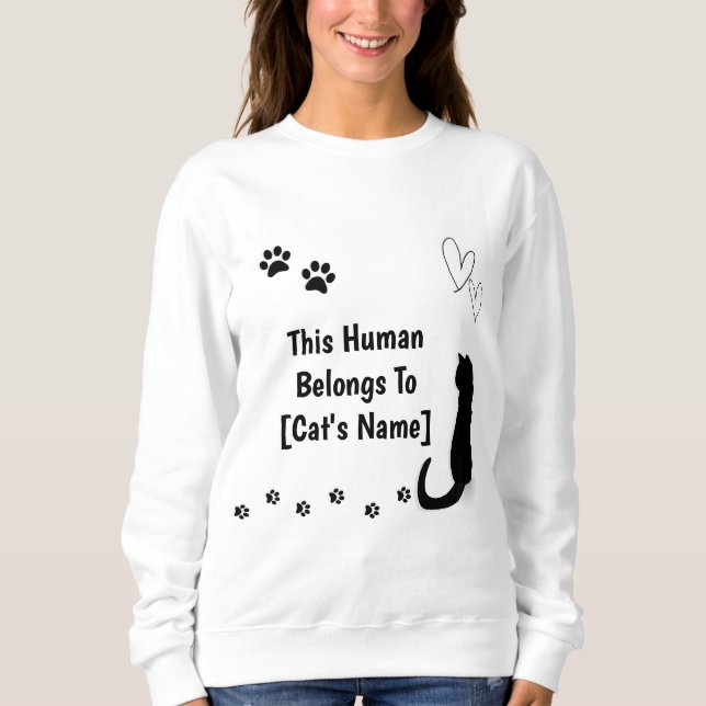 Personalized Cat Lover Sweatshirt (Devant)
