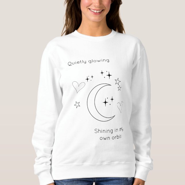 Personalized Celestial Design White Sweatshirt (Devant)