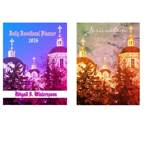 Personalized Christian Women Devotional Diary (Front and Back)