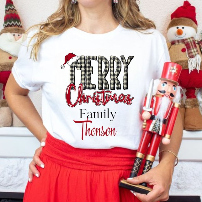 Personalized Christmas T-shirt with family name (Créateur téléchargé)