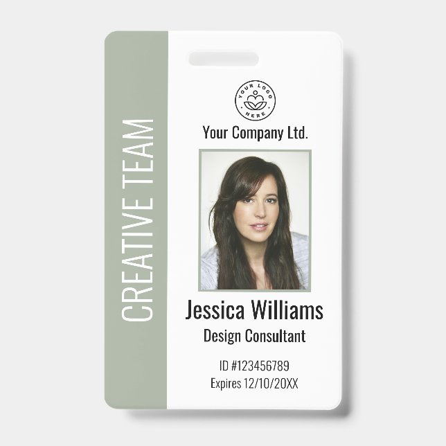 Personalized Corporate Employee ID Badge Sage (Avant)