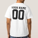 Personalized & Custom Sport Jersey T-Shirt<br><div class="desc">Personalized & Custom Sport Jersey T-Shirt
Show your team spirit with this customized jersey uniform wear. You can personalize with your team logo,  your name,  and your number. 
Designing your club uniform,  school team jersey,  or sport team wear online has never been easier!</div>