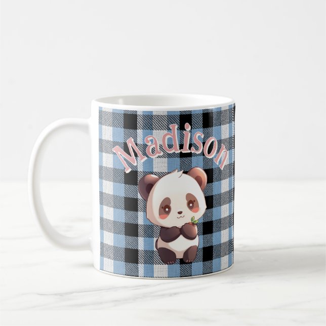 Personalized Cute Panda Coffee Mug (Gauche)