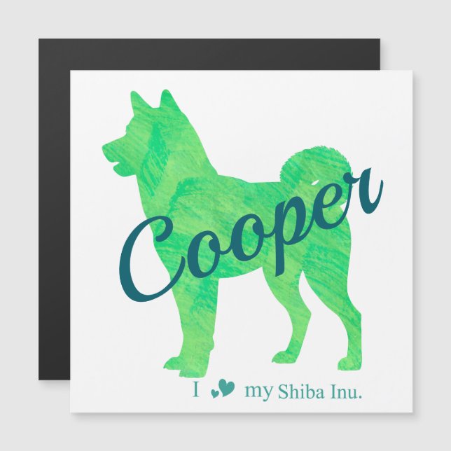 Personalized Cute Pastel Green Shiba Inu - Dog (Devant / Derrière)