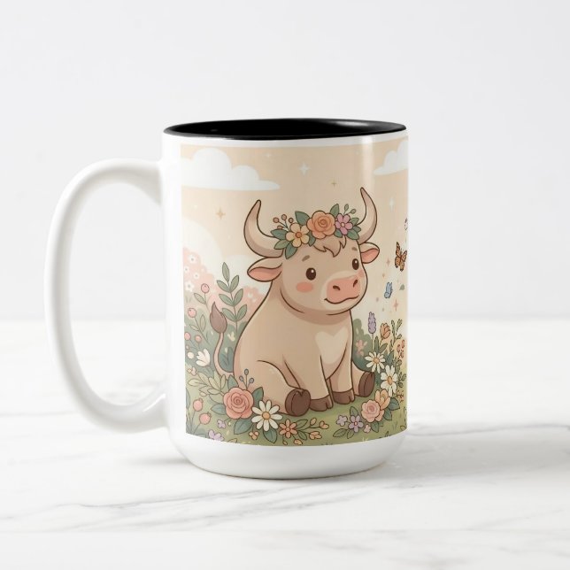 Personalized Cute Taurus Zodiac Mug (Gauche)