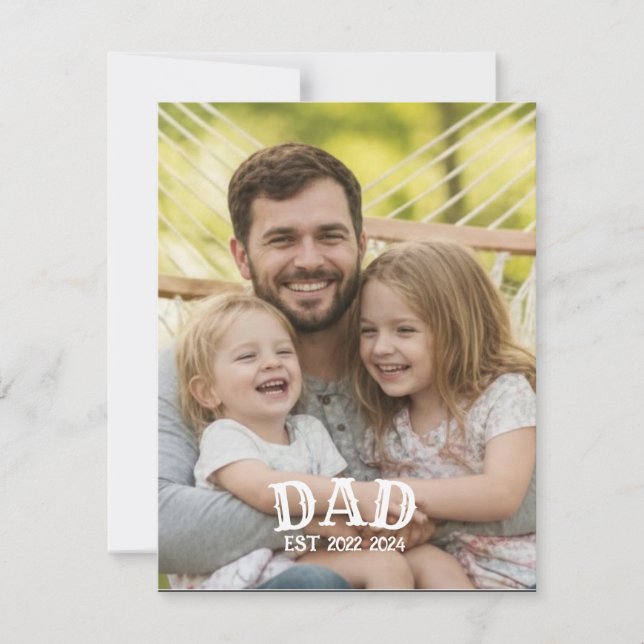 Personalized Dad EST Photo Card (Devant)