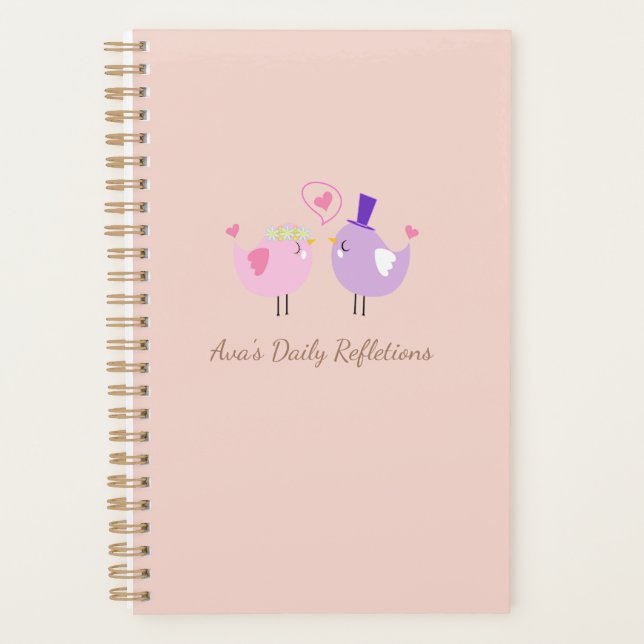 Personalized Daily Reflections Notebook - Cute  (Devant)
