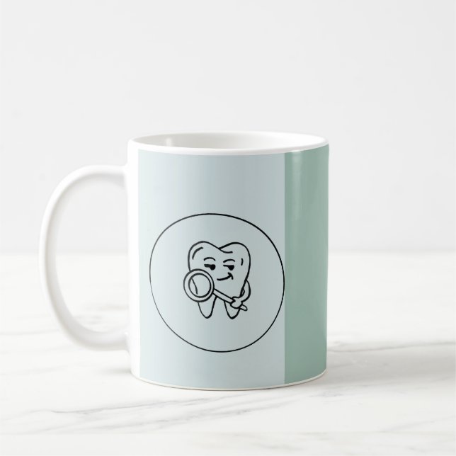 Personalized Dentist Name, Title & Clinic Logo Mug (Gauche)