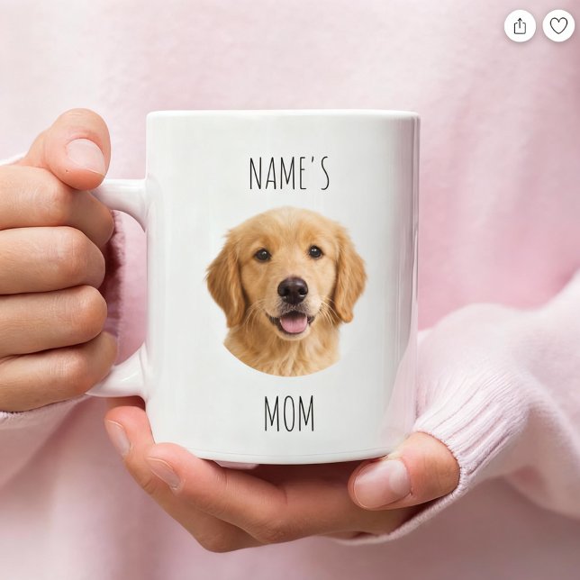 Personalized Dog Mom Photo Mug | Custom Gift (Créateur téléchargé)