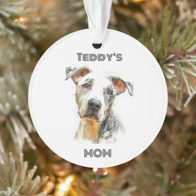 Personalized Dog Mom Photo Ornament | Custom Gift (Arbre)