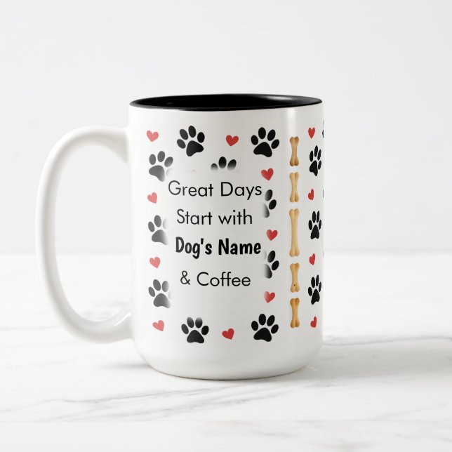 Personalized Dog Photo Mug – Custom Pet Picture &  (Gauche)